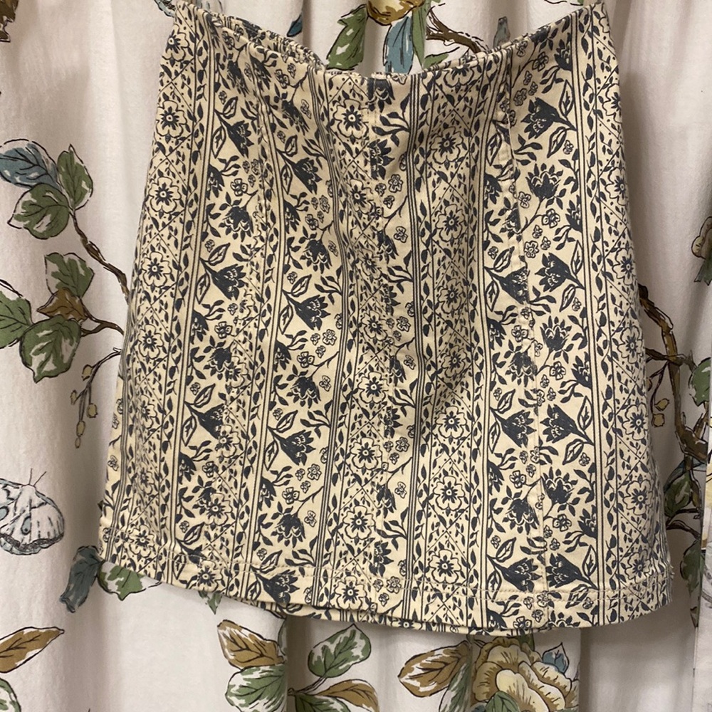 Free People Modern Femme Novelty Skirt in Macadamia Combo. Size 4.